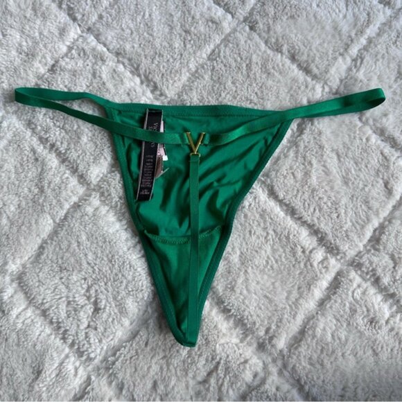 Victoria's Secret | "Deepest Green" V-String Panties | Size Large - Picture 3 of 7
